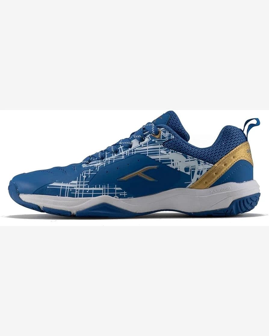 Badminton Shoes- Hundred Quantum Pro (No.9 SR) Blue/White/Gold