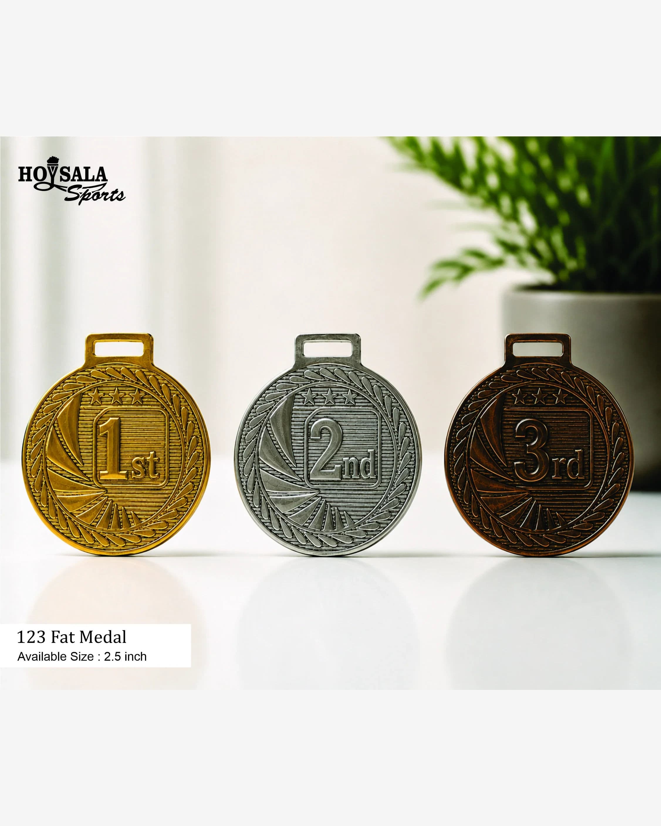 123 Fat Gold Medal- 2.5 Inch — image 2