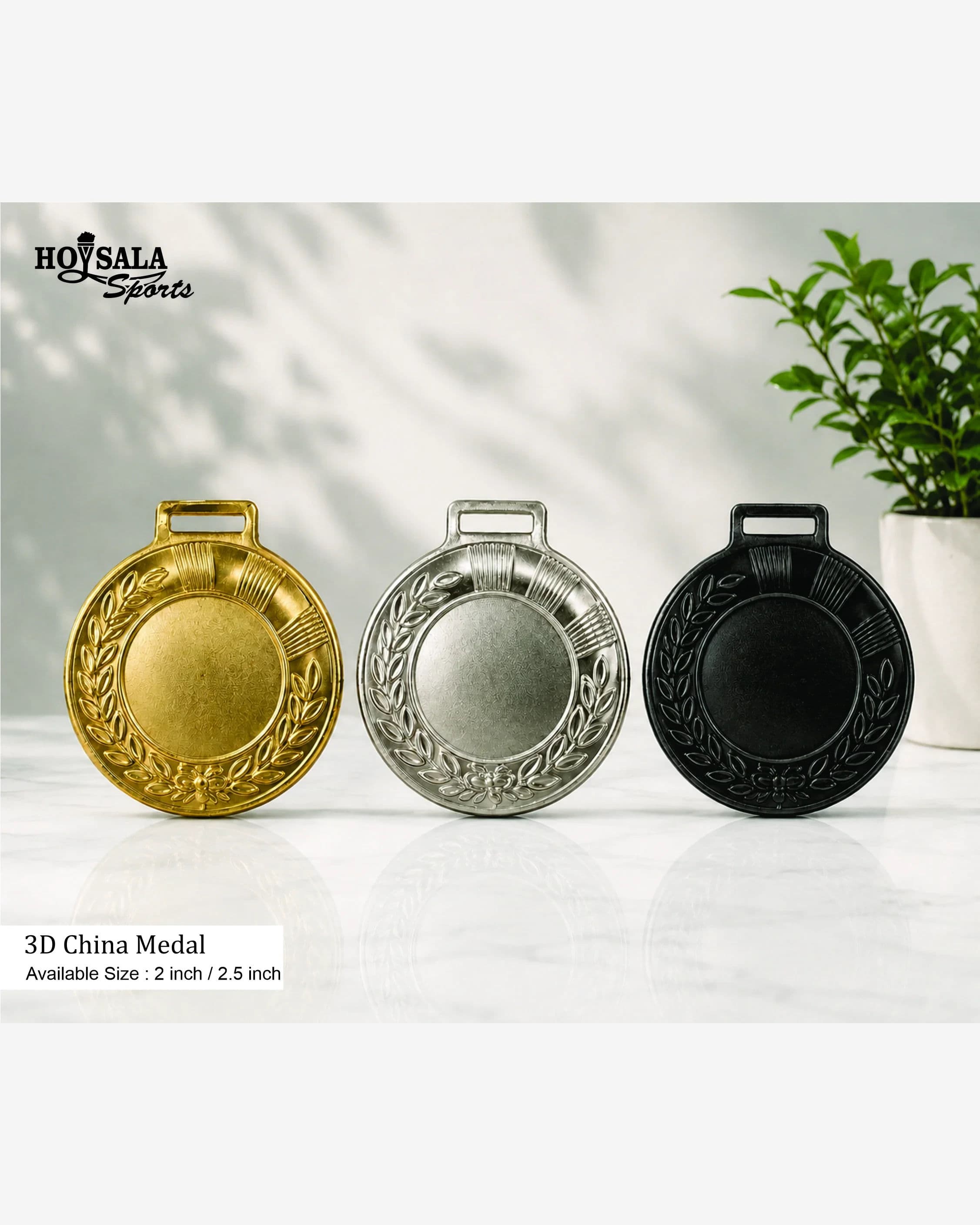 3D China Gold Medal-2.5Inch — image 2